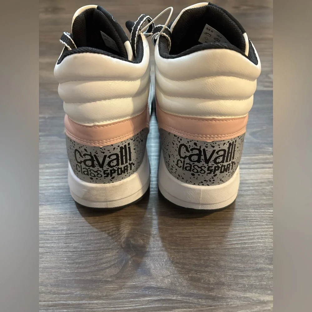 NEW Cavalli Class Sport Women’s Size 7‎ Rose Hi-Top Sneakers